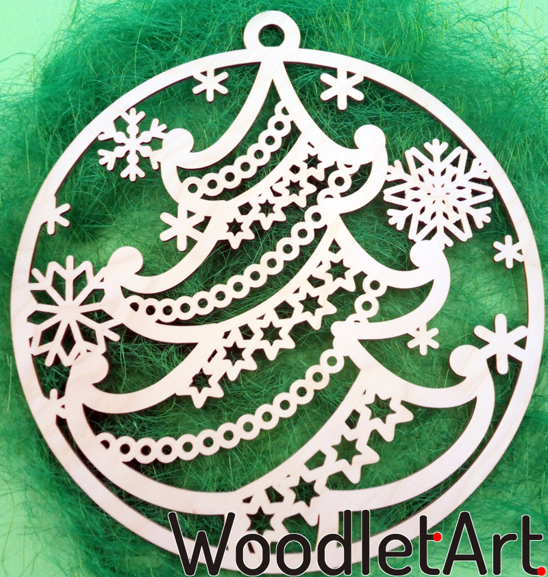 Choinka dekoracja zimowa płatki śniegu. Drewniana ozdoba Boże Narodzenie na ścianę.